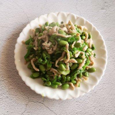 毛豆炒肉丝的家常做法，毛豆炒肉丝，家常美味轻松做