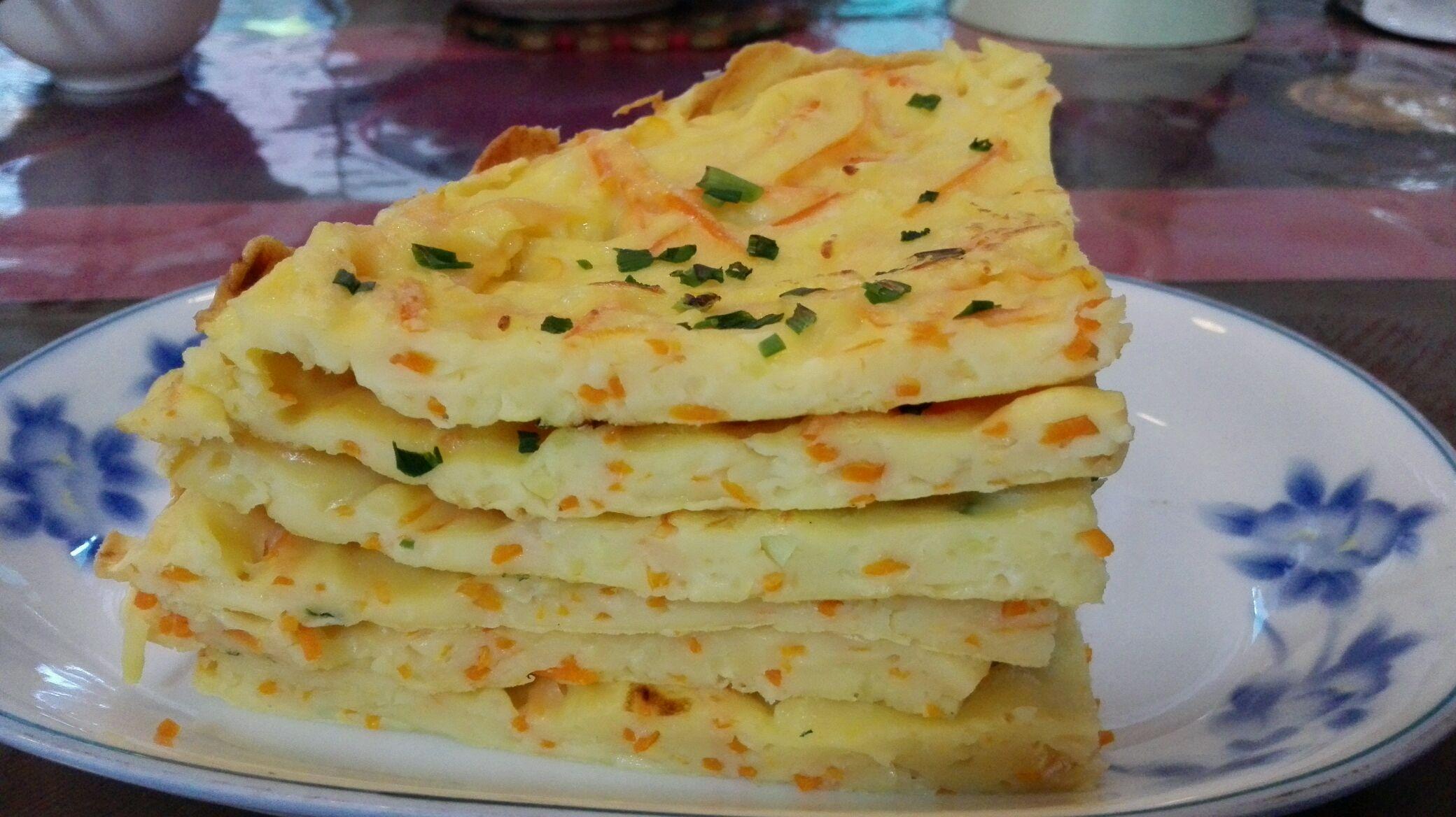 土豆丝鸡蛋饼，一道美味家常早餐的做法，土豆丝鸡蛋饼，家常美味早餐的制作方法