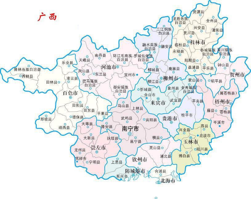 广西地图详细解析，广西地图全面详解