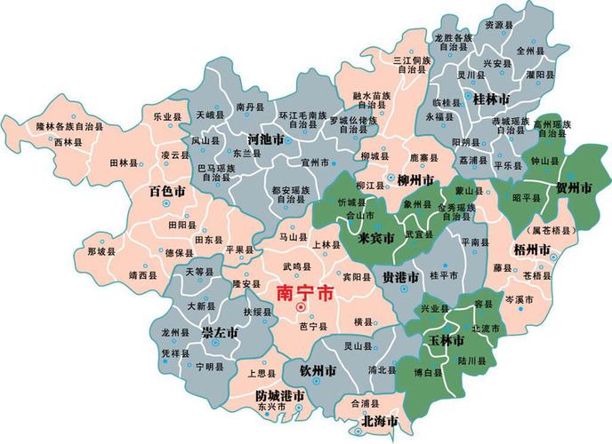 广西地图详细解析，广西地图全面详解