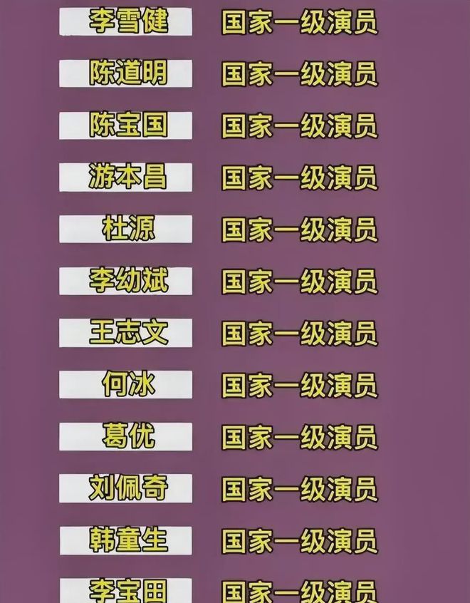 国家一级演员最全名单，璀璨的艺术星空，国家一级演员璀璨名单，艺术星空的闪耀之光
