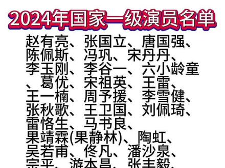 国家一级演员最全名单，璀璨的艺术星空，国家一级演员璀璨名单，艺术星空的闪耀之光